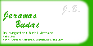 jeromos budai business card